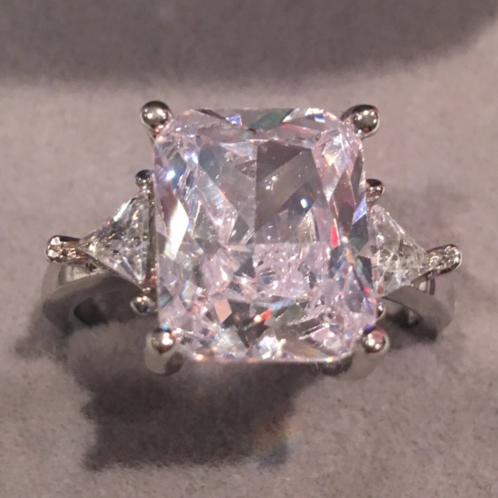 10ct Lab Diamond Ring Sterling Silver